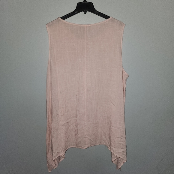 Arna York collection women's tunic Selena layer dusty rose size 30/32 sleeveless - Picture 3 of 6